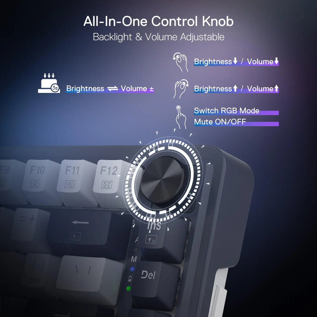 Redragon UCAL K673 PRO 81-Keys Wireless Gasket Mechanical Gaming Keyboard (WB)
